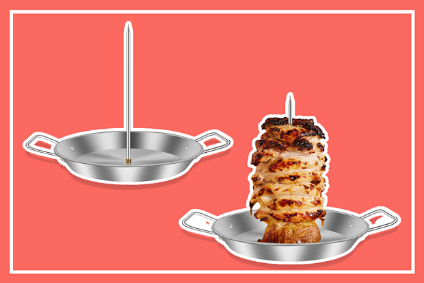 9PR: BBQ Vertical Stainless Steel Meat Skewer
