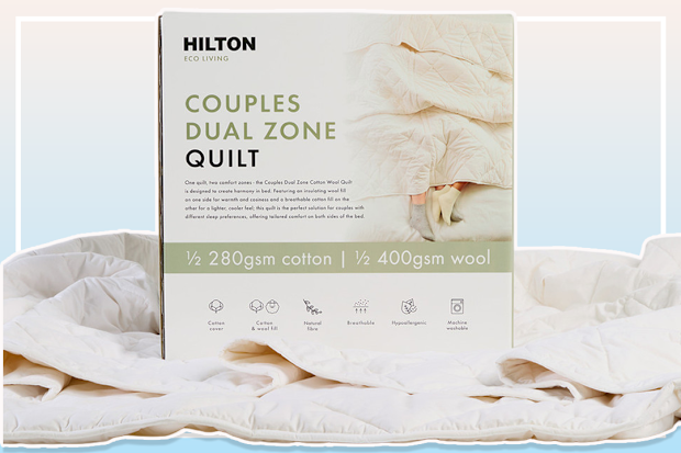 9PR Hilton Couples Dual Zone Cotton Wool Quilt