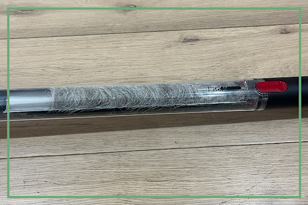 9PR: Dyson PencilVac with debris collected