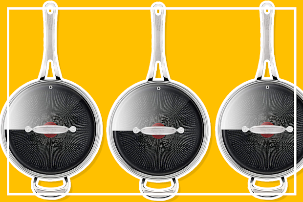 9PR: Jamie Oliver by Tefal Classic Non-Stick Induction Hard Anodised Saucepan, 18cm + Lid