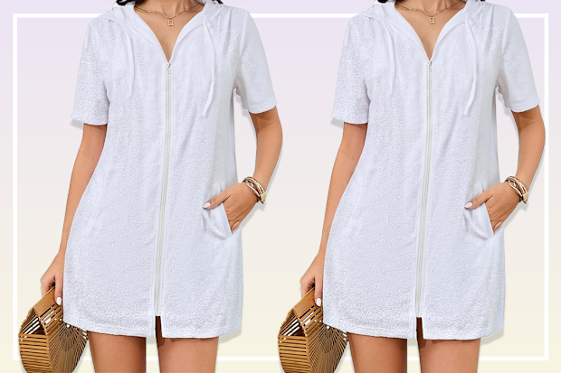 9PR terry towel beach robe