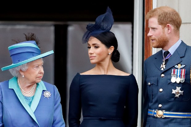 Duke and Duchess of Sussex with Queen Elizabeth at Buckingham Palace