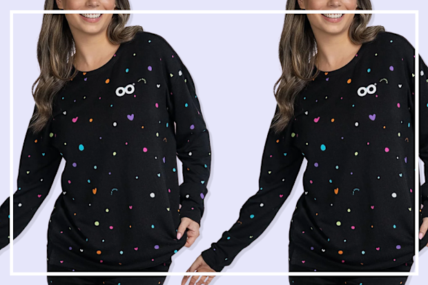 9PR: The Oodie Confetti Warming Long Sleeve PJ Top