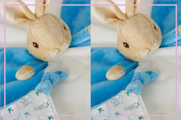 9PR: Peter Rabbit Comfort Blanket in Blue and White