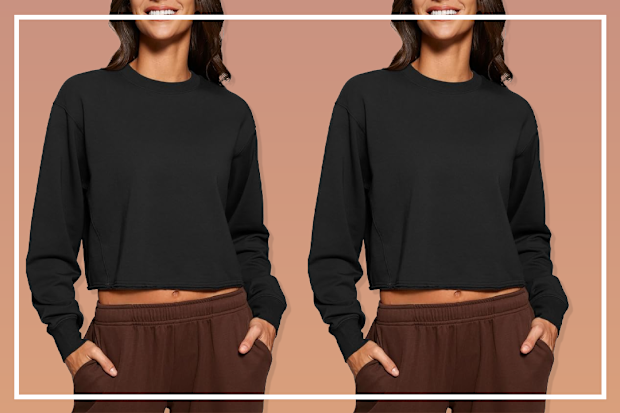 9PR: CRZ Yoga Women's Fleece Cropped Sweatshirt