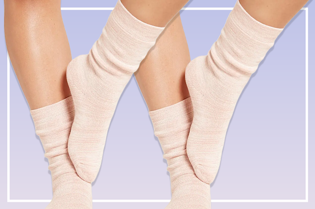 9PR Bamboo and Organic Cotton Blend Chunky Bed Socks