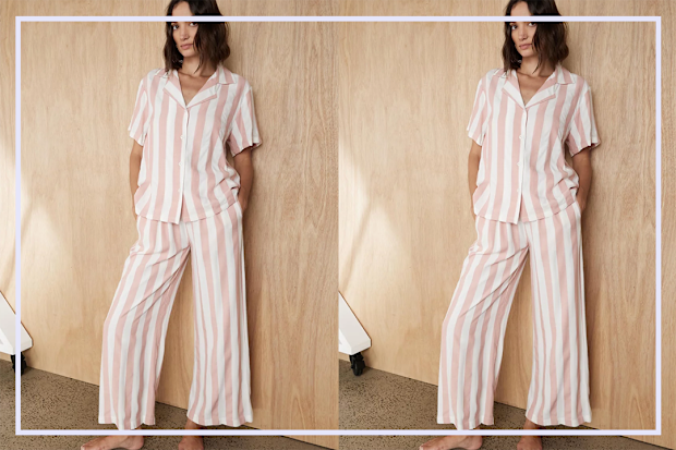 9PR: Atmos&Here Ivy Linen Blend Stripe PJ Set