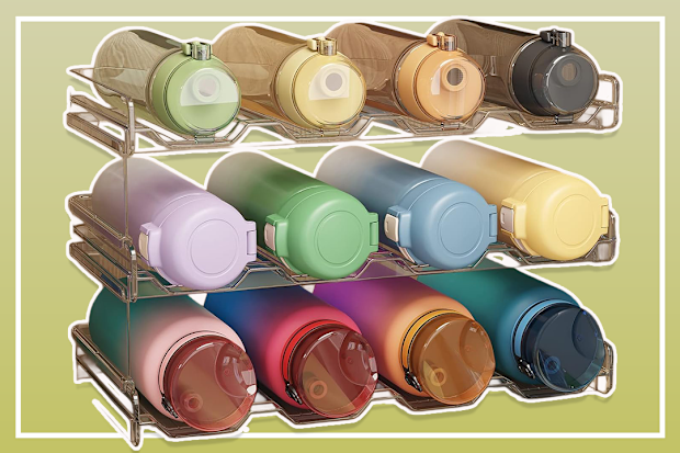 9PR Lifewit Stackable Water Bottle Organiser for Cabinet