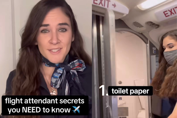 Cierra Mist flight attendant on TikTok gives tips