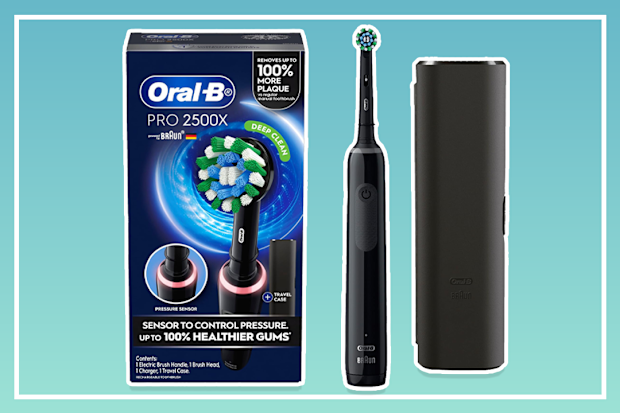 9PR: Oral-B Pro 2500X Electric Toothbrush with Travel Case and Charger, Black