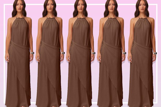 9PR SNDYS Polly Halter Neck Maxi Dress