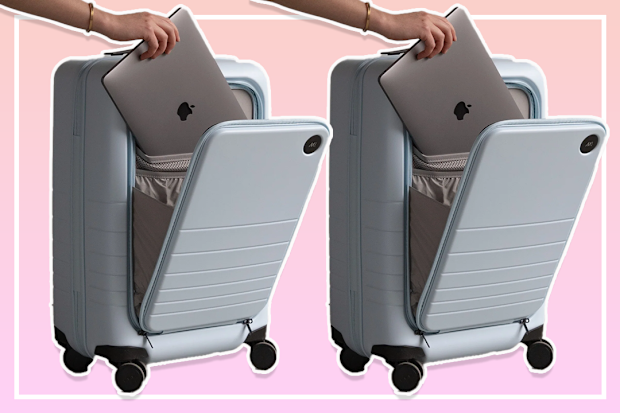 9PR carry on suitcases with pockets