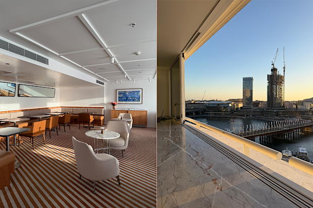 The Hyatt Regency Sydney lounge 