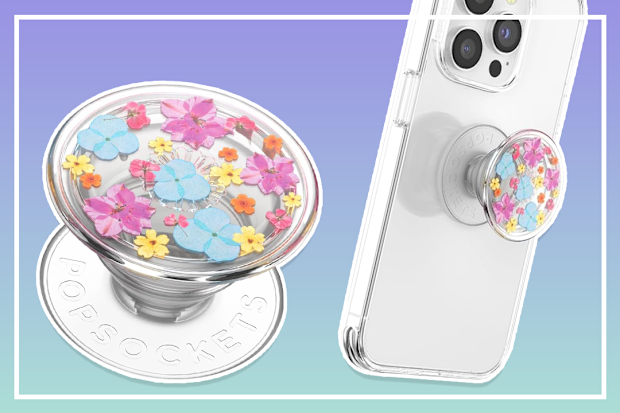 9PR: POPSOCKETS Phone Grip with Expanding Kickstand - Translucent Delicate Floral