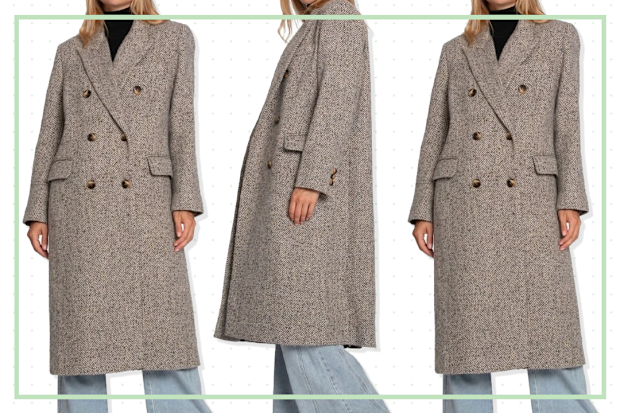 9PR: Belle & Bloom Wherever Go Tweed Coat in Brown