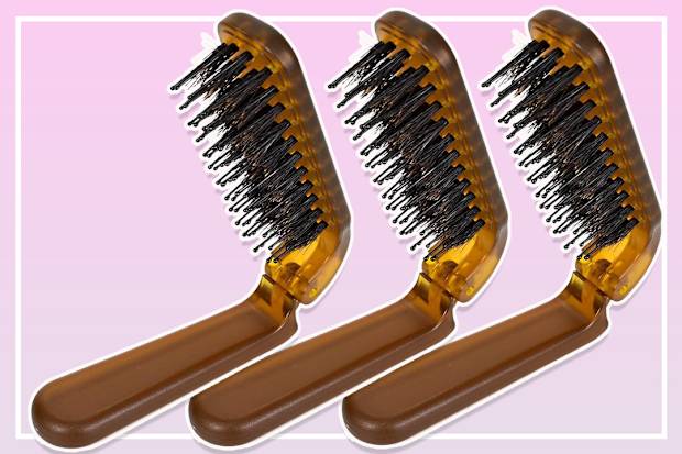 9PR Becanno Folding Boar Bristle Hair Brush