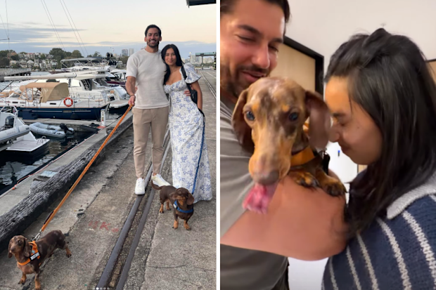 MAFS Evelyn Ellis and Duncan James with pet dogs Mustard and Pickles