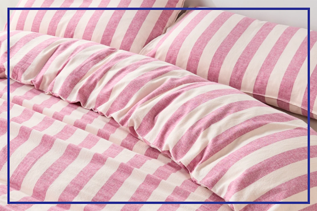 9PR: Target Reid Stripe Linen/Cotton Quilt Cover Set