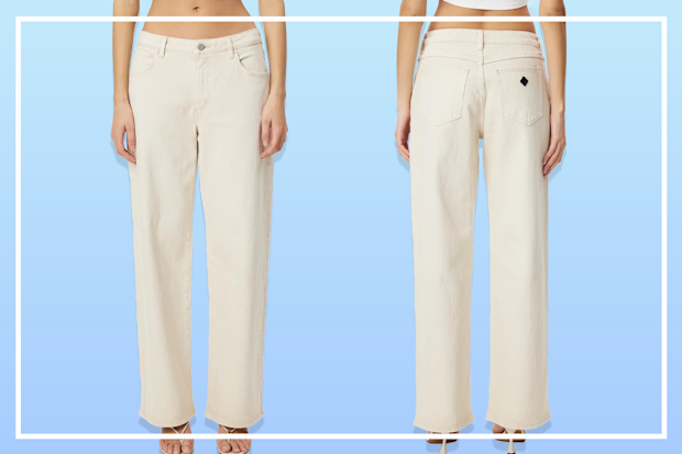 9PR: Abrand jeans 95 mid baggy jeans in Bone 
