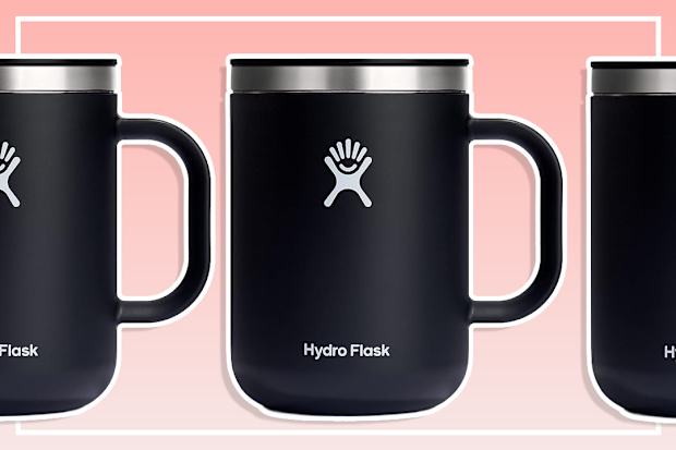 Hydro Flask Mug - Stainless Steel Reusable Tea Coffee Travel Mug - Vacuum Insulated, BPA-Free, Non-Toxic Black 24 oz