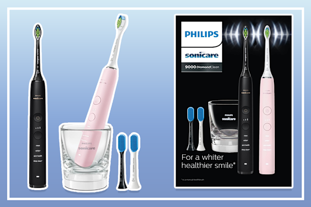 9PR: Philips Sonicare DiamondClean 9000 Black + Pink Rechargeable Electric Toothbrush Bundle Pack