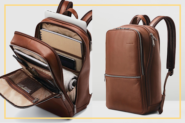9PR: Samsonite Sam Classic Leather Slim Backpack