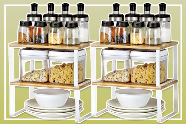 9PR Suptop Cabinet Shelf Organizers Spice Rack Set of 4