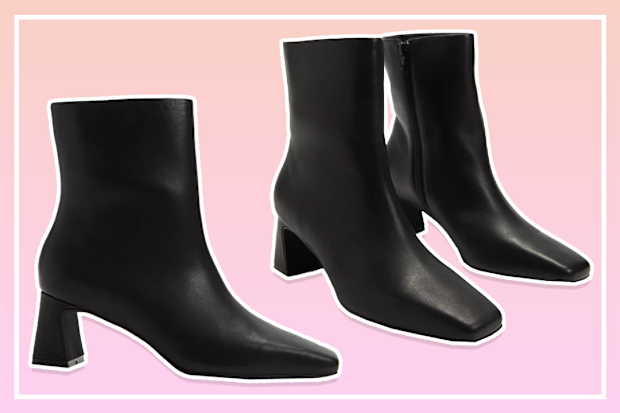 9PR: AERE Square toe leather ankle boots 