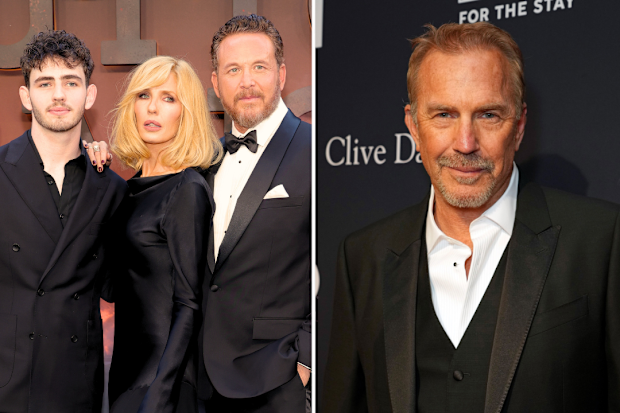 NEW YORK, NEW YORK - MAY 12: (L-R) Finn Little, Kelly Reilly, and Cole Hauser attend Paramount+'s "Dutton Ranch" New York Premiere at AMC Lincoln Square 13 on May 12, 2026 in New York City. with Kevin Costner split