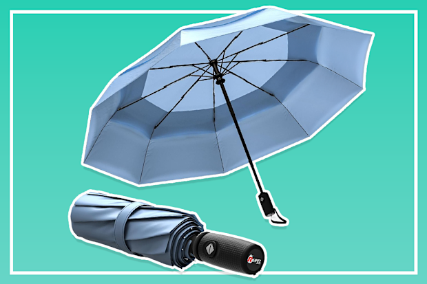 9PR: Repel Umbrella Windproof Travel Umbrella with Teflon Coating (Slate Blue)