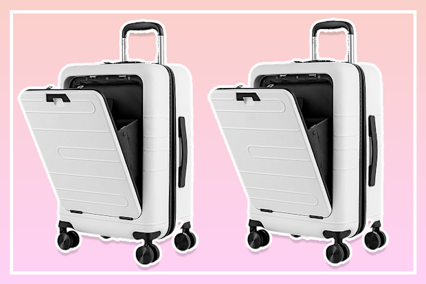 9PR carry-on suitcases with pockets