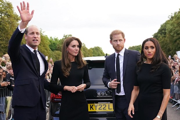 Prince and Princess of Wales with the Duke and Duchess of Sussex at Windsor Castle