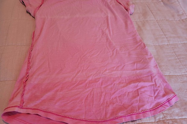 Line drying in the sun has caused this shirt to bleach