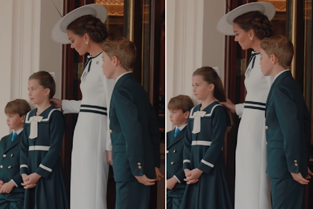kate middleton and children prepare to depart for trooping the colour 2024
