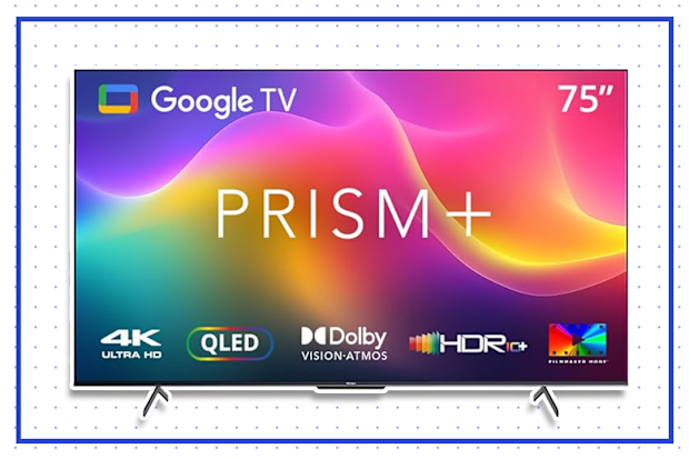 Prism+ Q75 Ultra | 75 inch | 4K QLED Smart Google TV | 60Hz | ZeroBezel | Dolby Vision & Atmos | Voice Control | Built-in Chromecast | Netflix, YouTube, Prime & More