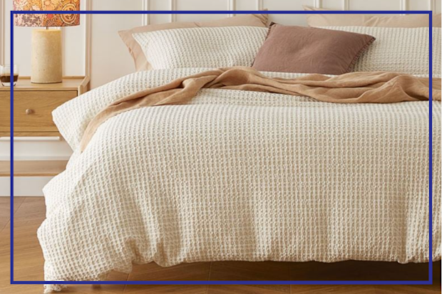 9PR: Adairs Ren Waffle Oatmeal Quilt Cover Separates