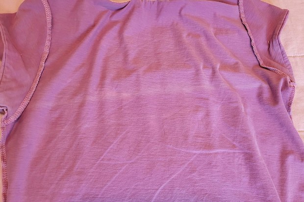 Line drying in the sun has caused this shirt to bleach