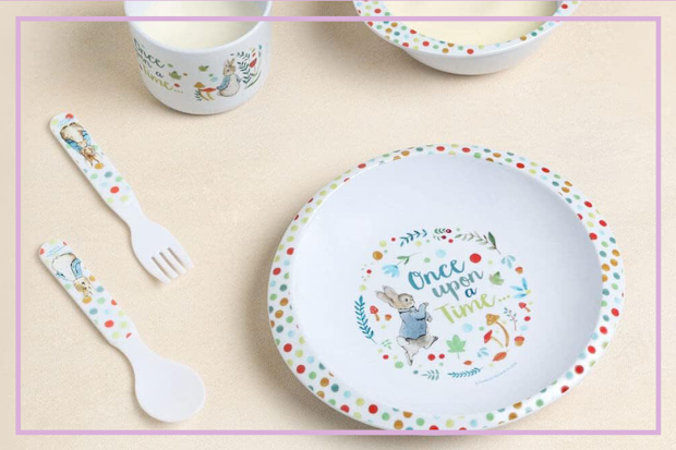 9PR: BEATRIX POTTER 5pc Dinner Set: Classic Peter Rabbit