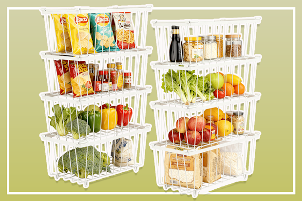 9PR Amber & Fern Palermo Stackable Freezer Storage Baskets Set of 8