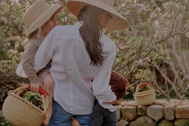Meghan with Lilibet and Archie