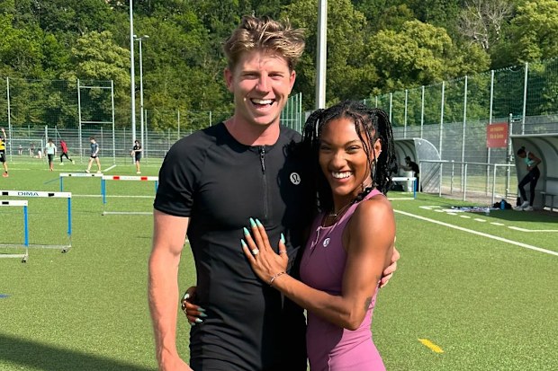 Hunter Woodhall and Tara Davis