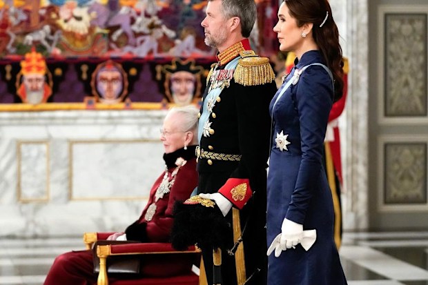 Queen Margrethe at New Year at Christiansborg Palace with Mary and Frederik