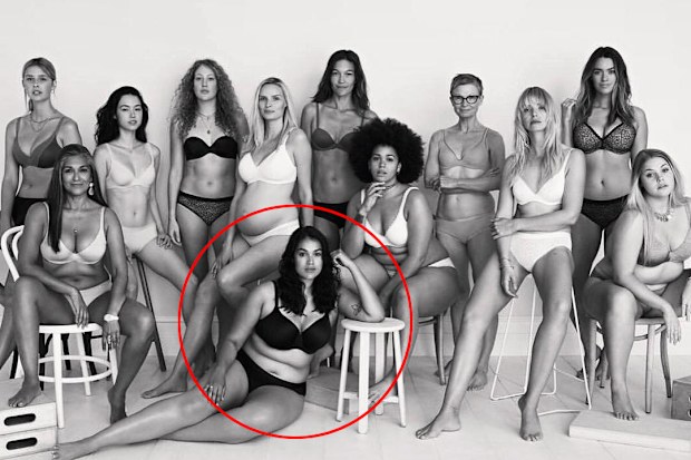 Jennifer Atilémile poses in her first campaign for Berlei in 2017.
