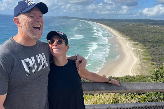 Mike and Zara Tindall in Byron Bay, January 2022