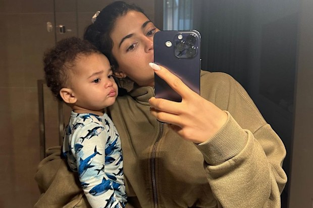 Kylie Jenner with son Aire