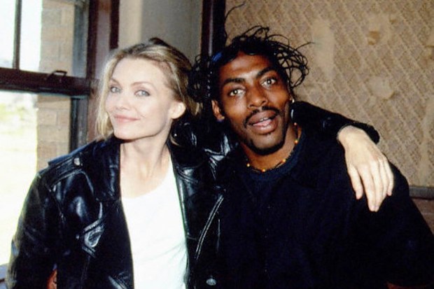 Michelle Pfeiffer shares throwback photo of her and rapper Coolio behind the scenes of the music video for his hit song Gangsta's Paradise.