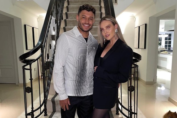 Perrie Edwards and fiancé Alex Oxlade-Chamberlain.