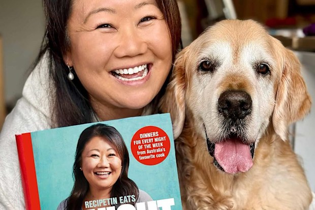 Nagi Maehashi of RecipeTin Eats with her dog Dozer