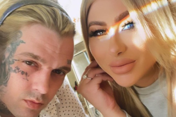Singer Aaron Carter welcomes a baby boy with fiancée Melanie Martin.