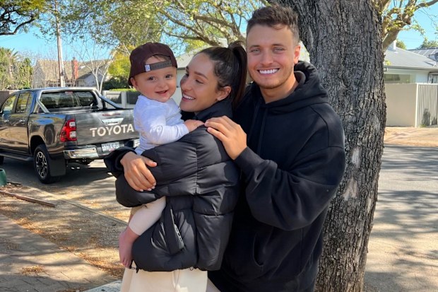 Kayla Itsines partner Jae and son Jax.
